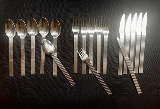 Image 1 of Vintage IKEA Strateg bestekset: 18-delig postmodern roestvrijstalen bestek