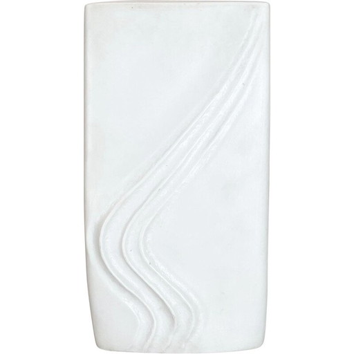 Vase vintage en porcelaine Op Art par Martin Freyer pour Rosenthal, Allemagne 1970