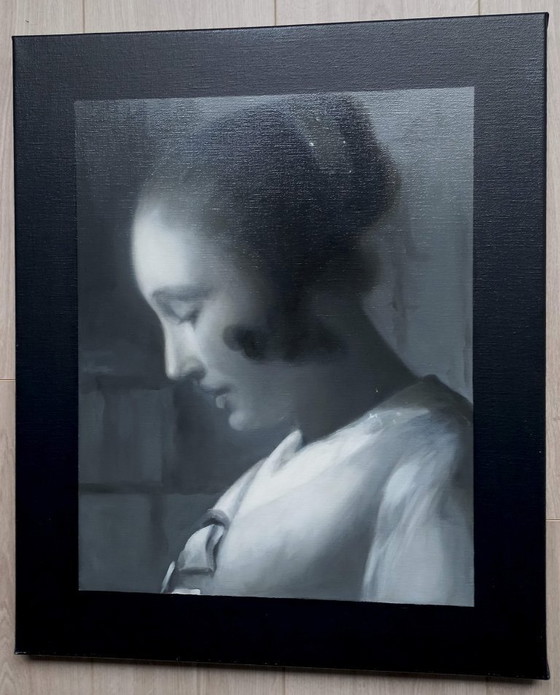 Image 1 of Mary Waters - Woman Reading a Letter, oil on canvas