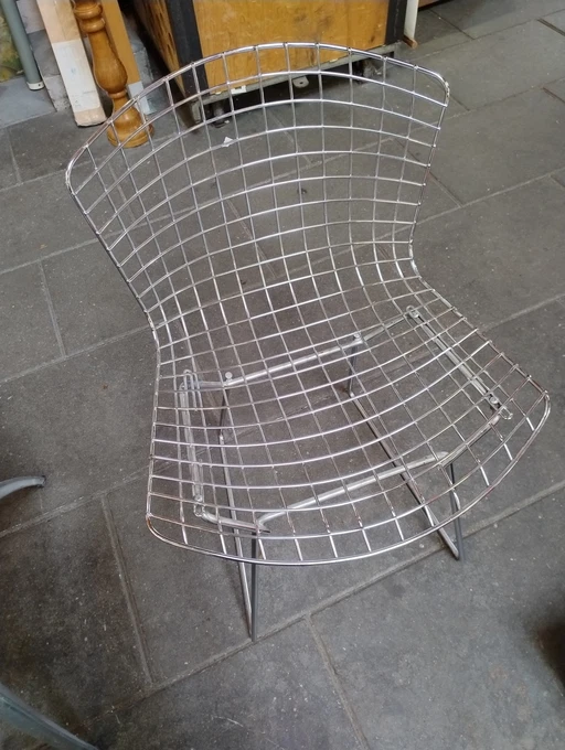 2X Chaise en fil de fer Harry Bertoia