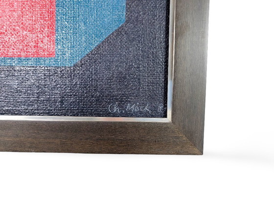 Image 1 of Framed wall art composition Möck burlap jute canvas