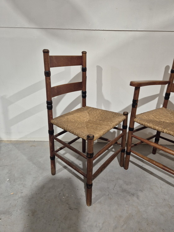 Image 1 of Jac Levee Art-Deco-Set, bestehend aus 2 Stühlen und einem Hocker