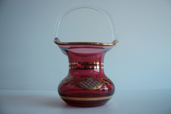 Image 1 of Kristal, vergulde mand, Bohemia Crystal, Tsjecho-Slowakije, jaren 1960.