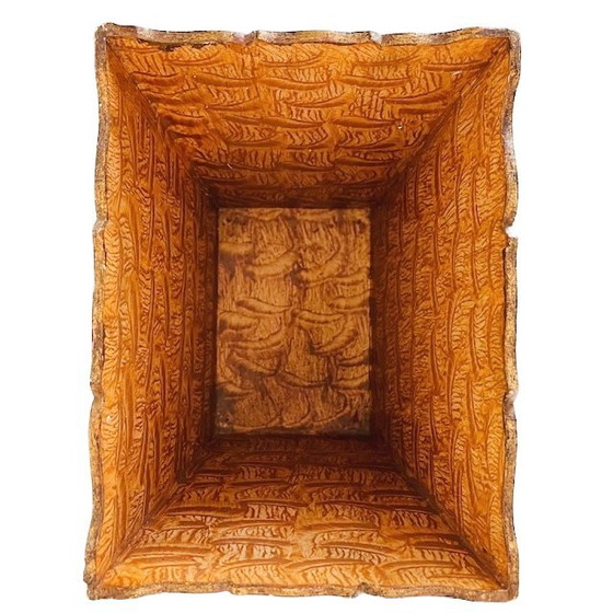 Image 1 of Vintage Florentine gold Hollywood Regency trash can baroque rococo 1970s