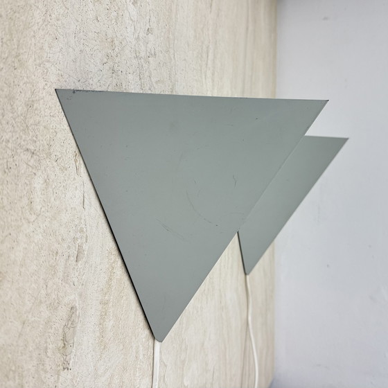 Image 1 of A Set of J. Hoogervorst for Anvia Almelo Vintage Dutch Metal Wall Lamp 1960s