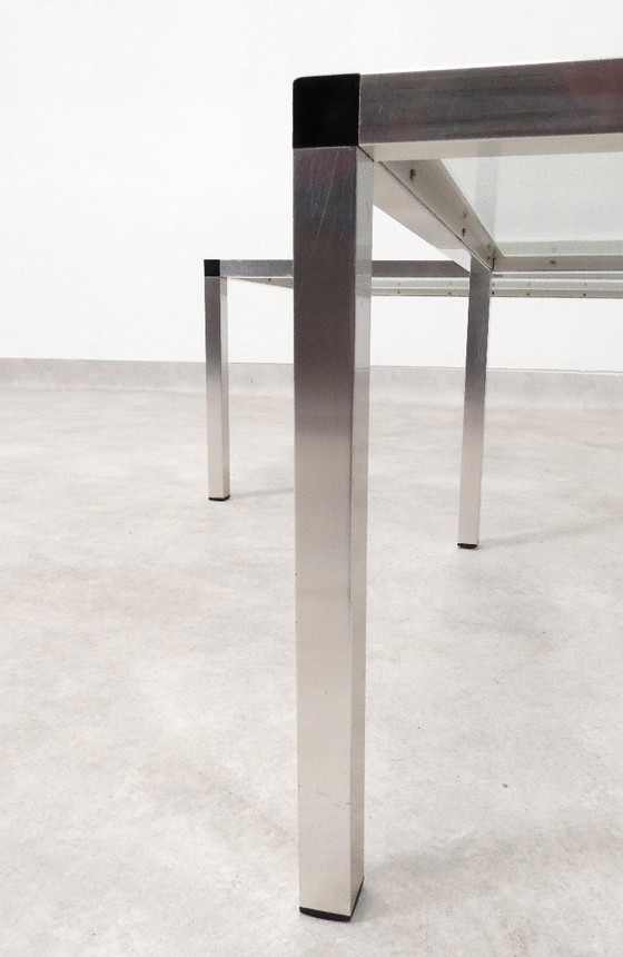 Image 1 of Tables d'appoint vintage - aluminium et verre