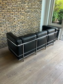 Le Corbusier Style Sofa Replica LC3 - Black Leather Designer Sofa
