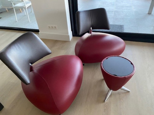 2x Leolux Pallone avec table
