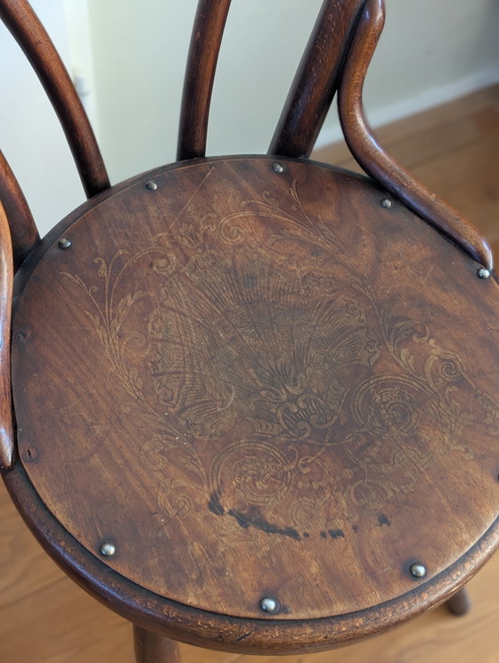 Image 1 of Set van 3 antieke Weense bentwood stoelen – ca. 1900 – J. & J. Kohn
