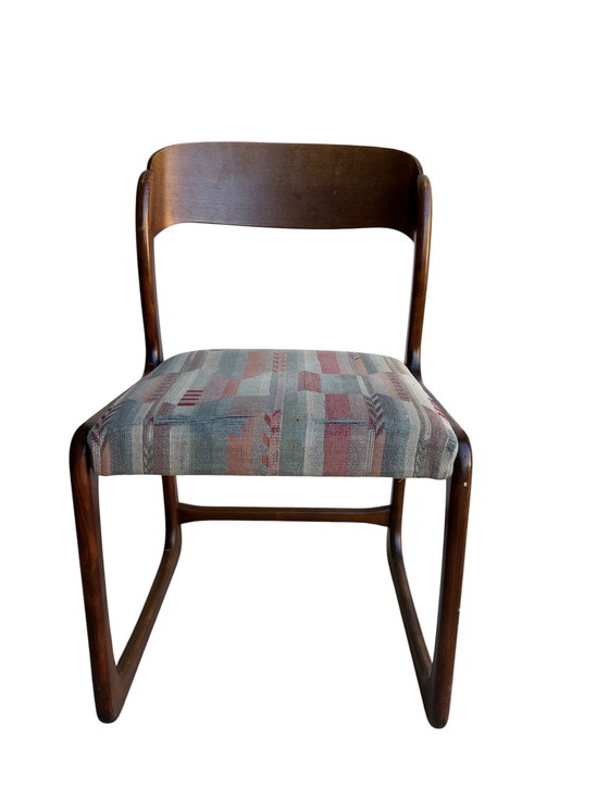 Image 1 of CHAISES DE SALLE À MANGER TRAINEAU DE BAUMANN, ANNÉES 1950