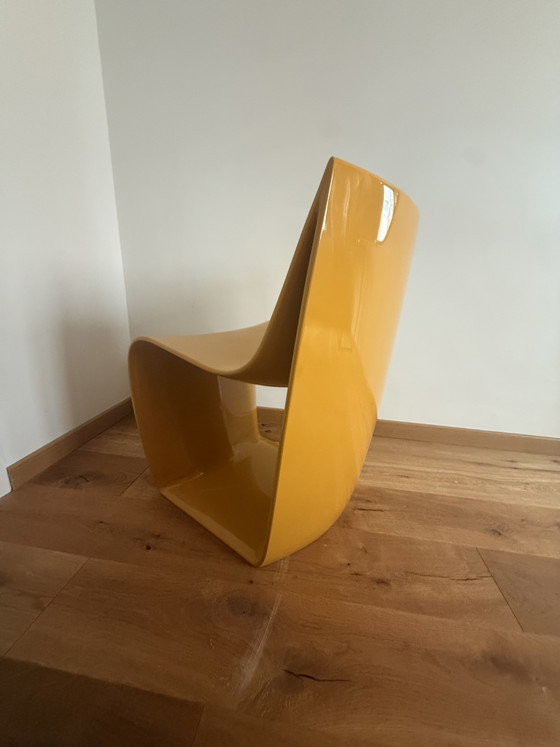 Fauteuil SIGN inspiré/outdoor par Piergiorgio Cazzaniga pour MDF Italia – Jaune laqué – Chaises & fauteuils (photo 3 of 12)