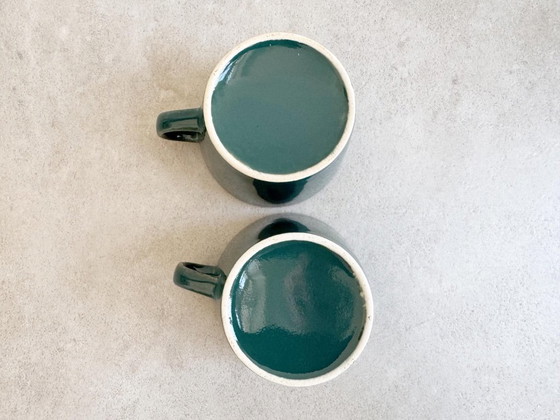 2x Vintage Green Arabia Kilta Cups - Designed By Kaj Franck – Crockery, Ceramic (photo 4 of 5)