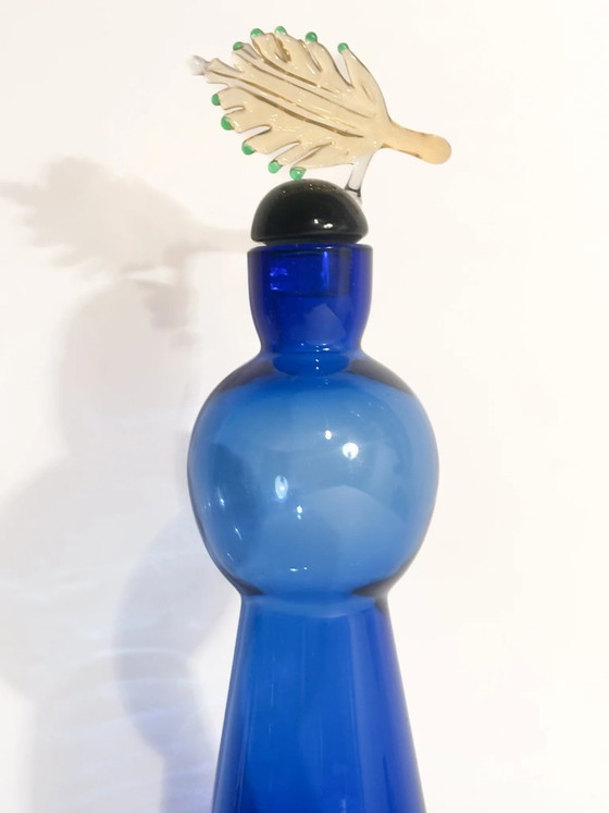 Blue Murano Glass Bottle De Majo by Yoichi Ohira, 1992 – Decorative Objects (photo 2 of 12)