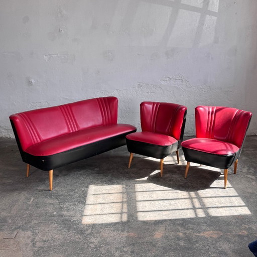 Conjunto de sofá y sillón húngaro "Sky" de mediados de siglo, 1960.