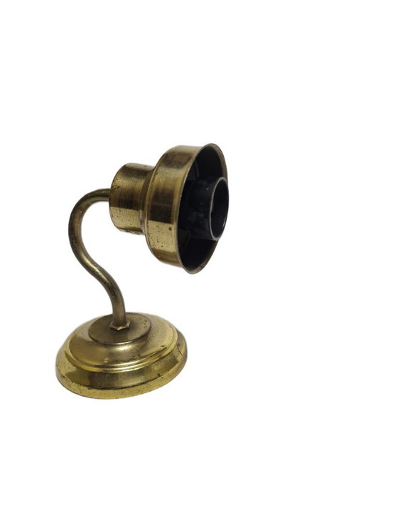 Art Deco wandlamp, Polen, jaren 1950 – Wandlampen, Glass, Brass (photo 7 of 8)