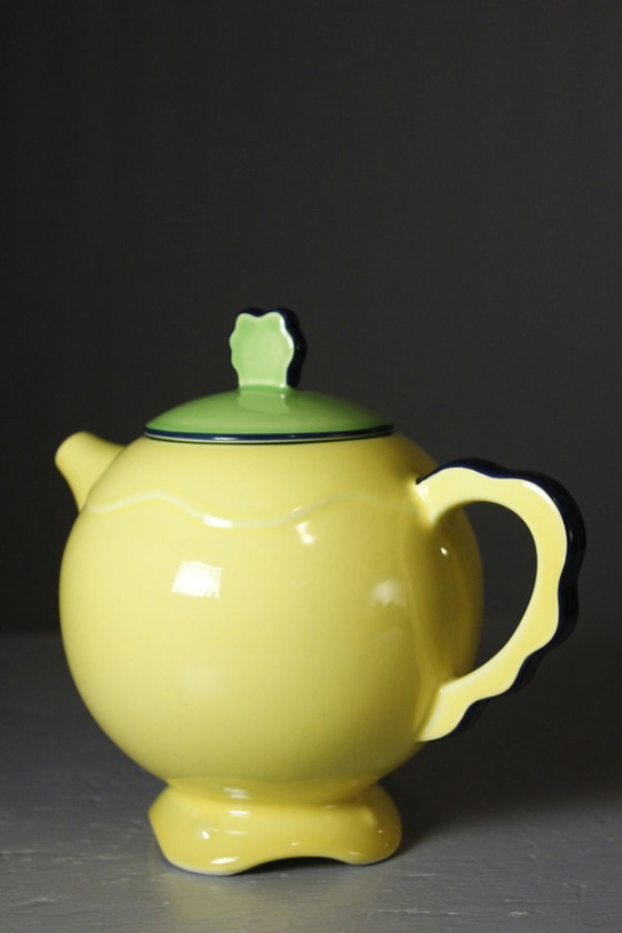 Image 1 of KG Lunéville - Multicolored modernist design teapot, France, 20th century