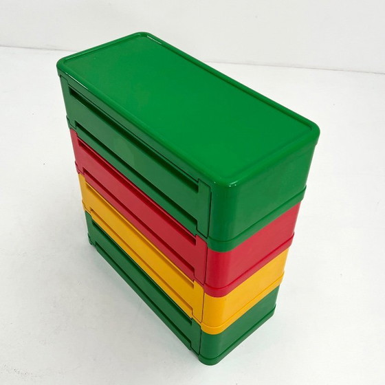 Image 1 of Multicolour Chest of 4 Drawers Model 4964 by Olaf Von Bohr for Kartell, 1970s