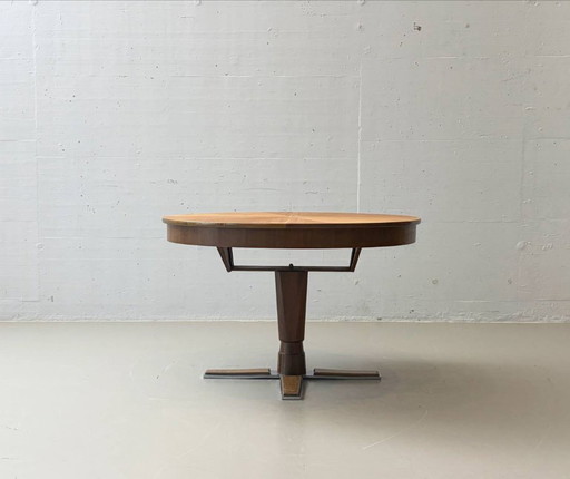 Art Deco dining table with extension mechanism by Asch, 1950s
