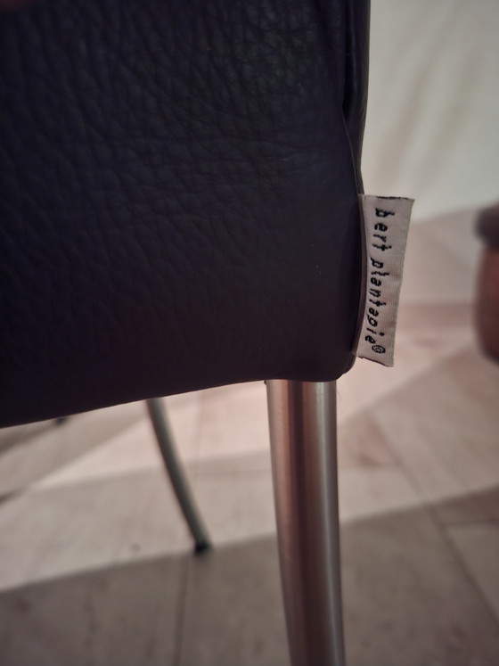 4 Bert Plantagie eetkamerstoelen – Leather, Metal (photo 7 of 7)