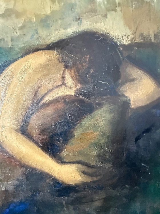Antique painting, oil on canvas, signed Michel DUTRIEU (1910-1993) – Art, Wood (photo 12 of 15)