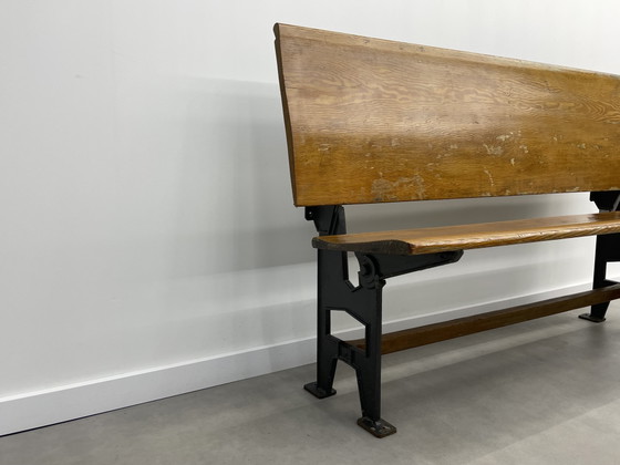 Image 1 of Vintage bench (foldable) with characteristic cast iron 147 cm