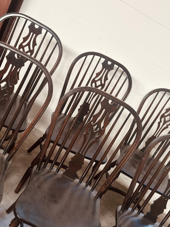 Image 1 of Windsor stoelen antiek 6 stuks crinoline 