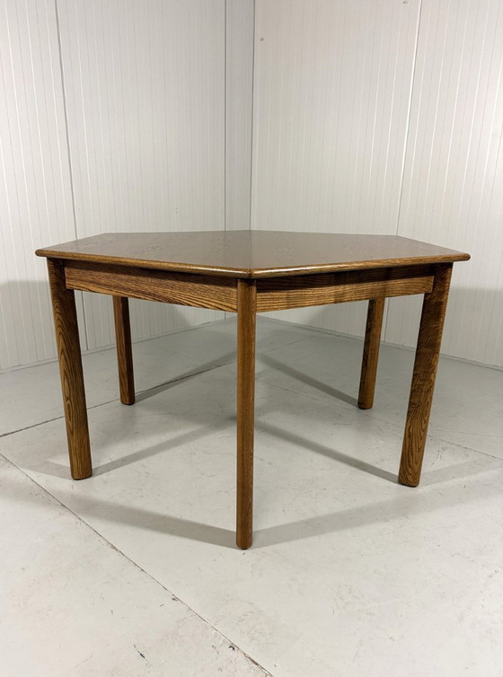 Image 1 of Extendable hexagonal dining table 1970s