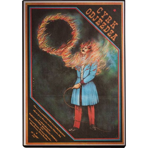 Vintage-Filmplakat "Cyrk Odjeżdża" von Obłucki Janusz, Polen 1987