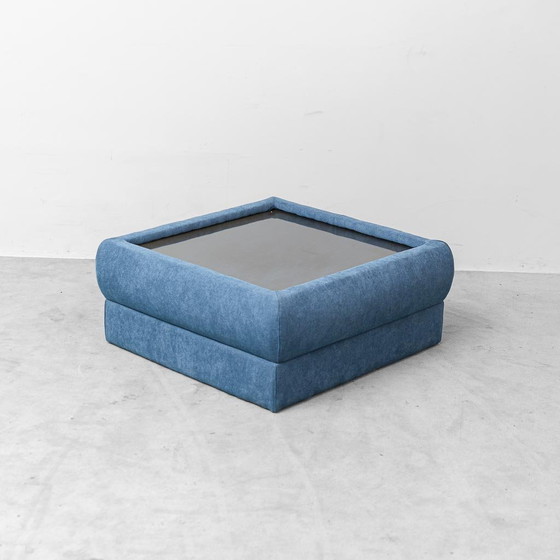 Set lounge vintage con 2 poltrone e tavolino in tessuto anni '70 Modernariato – Set da salotto, Glass (photo 10 of 12)