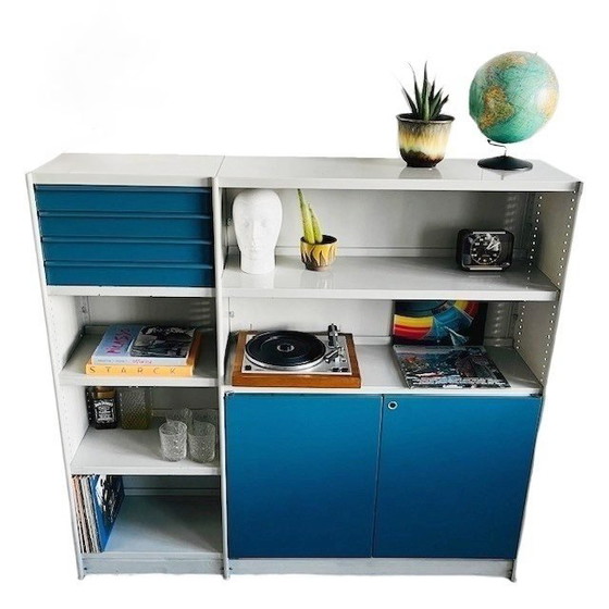 Image 1 of Bibliothèque industrielle vintage Stabilux Friso Kramer Ahrend de Cirkel 1950