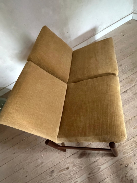 Panca scandinava vintage in velluto giallo – Divani 2 posti, Velvet, Scandinavian (photo 9 of 9)