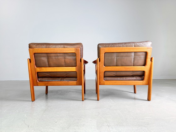 Image 1 of 2X Mid Century fauteuil Niels Eilersen Illum Wikkelsø Fauteuil Teak