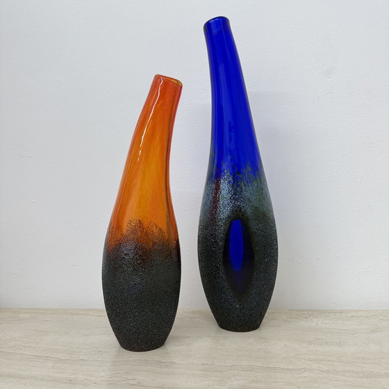 Image 1 of Set di 3 vasi Monica Backstrom per Kosta boda Sweden Moonlanding