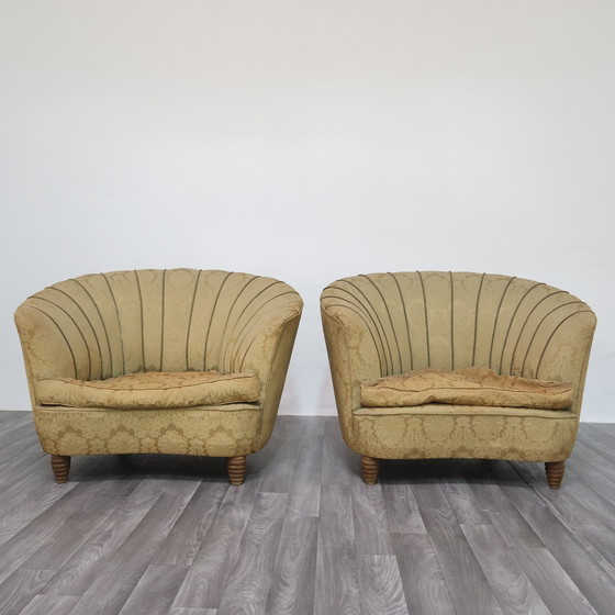 Image 1 of Coppia Di Poltrone Attr. Gio Ponti per Casa & Giardino, anni ’50  Mid-Century