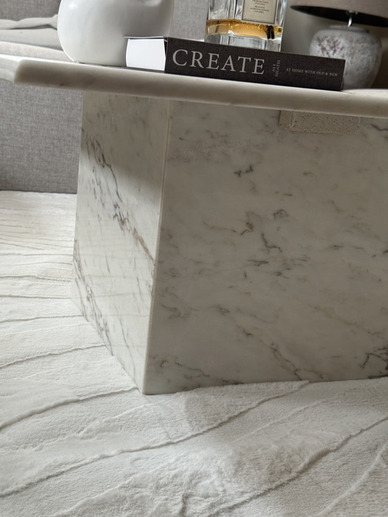 Image 1 of Vintage salontafel van Carrara marmer
