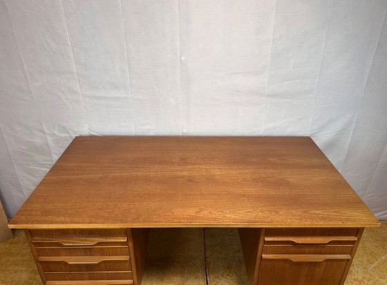 Image 1 of Mid-Century Retro Vintage Teak Desk – 1960s Danish Design  A Perfect Blend of Style and Functionality  Bring timeless Scandinavi