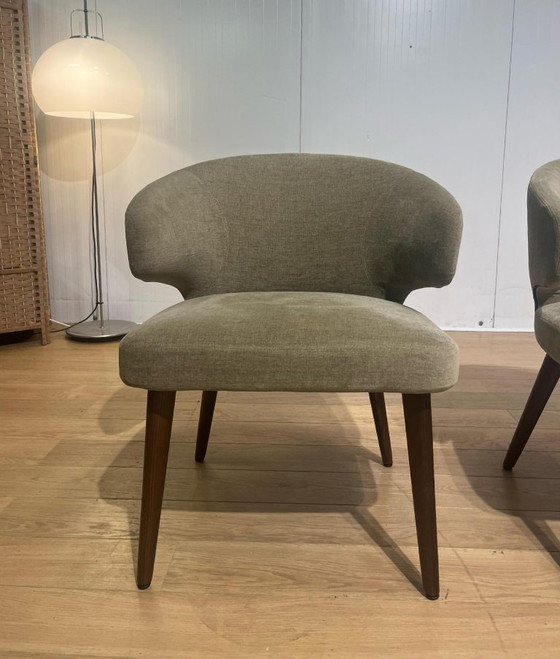 Image 1 of MINT CONDITION Minotti Dining Chairs Beige/Taupe Set 4
