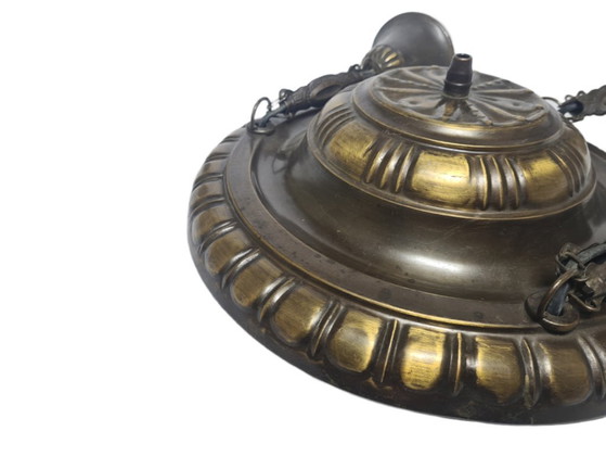 Art Nouveau Chandelier, Austro Hungarian Empire, 1900s – Metal, Brass (photo 8 of 13)