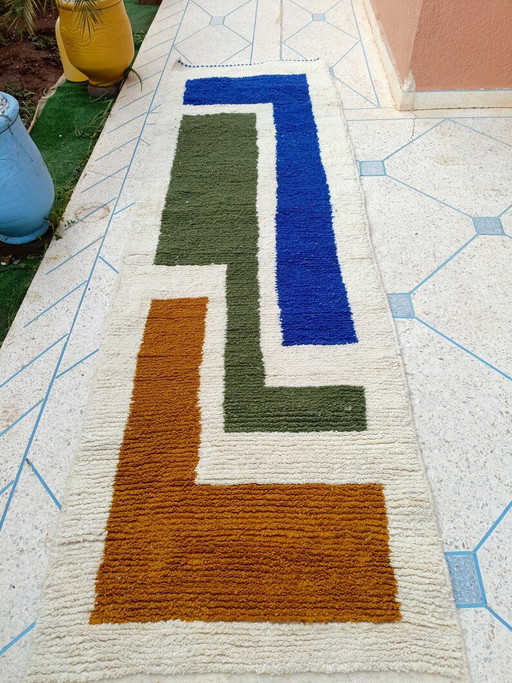 Traditioneel Marokkaans loperkleed 75/300 cm – Alberto Bazzani, vloerkleden en tapijten, Wool