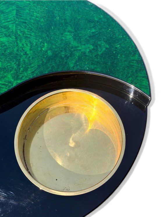 Yin Yang Willy Rizzo rotating coffee table, brass, 1970s – Wood (photo 10 of 17)