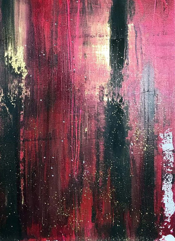 Originales Acrylgemälde Abstrakter Expressionismus Feuer Kali – Gemälde & Zeichnungen, Canvas (photo 7 of 7)