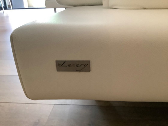 Image 1 of Weißes Lederecksofa, Chaiselongues