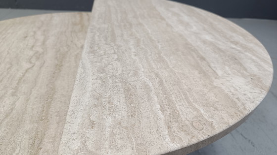 Image 1 of Paar travertijnen salontafels, 1970