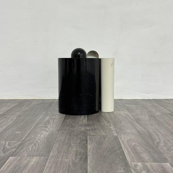 Image 1 of Bilumen Magazine Rack Black/White Rodolfo Bonetto Design 1960's