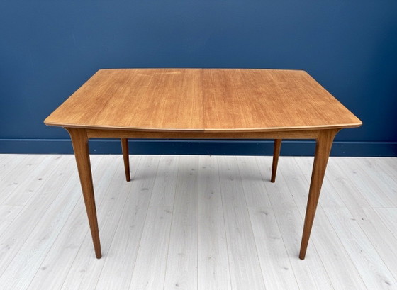 AH McIntosh Extending Dining Table T1 Mid Century in Teak and Afromosia – Wool (photo 4 of 11)