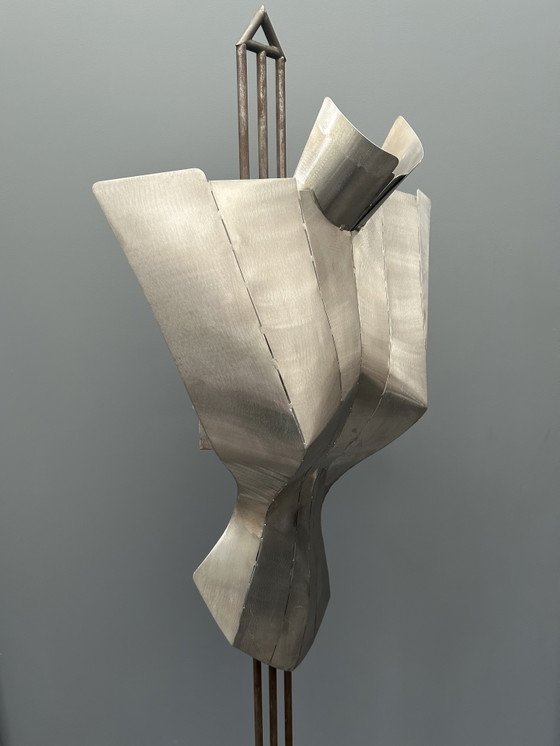 Image 1 of „Lady Hamilton“, ein brutalistisches Lichtobjekt von Reinhard Stubenrauch – 1980er Jahre