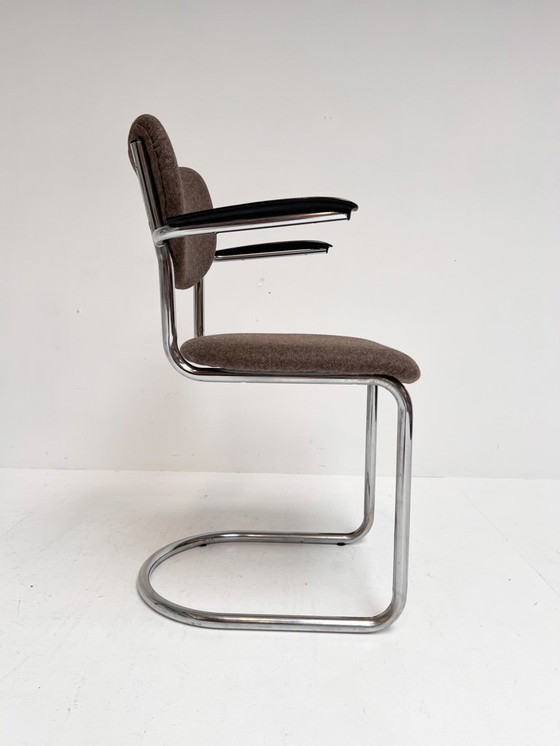 Image 1 of Juego de 4 sillas De Wit con estructura tubular retapizadas, años 60