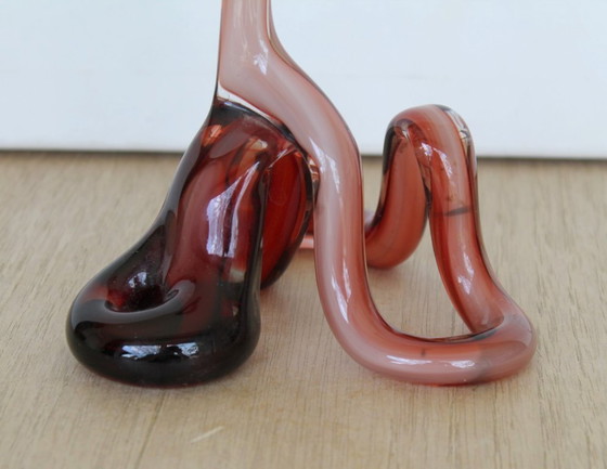 Image 1 of vase mouth-blown glass paste octopus art glass '70 josefina krosno
