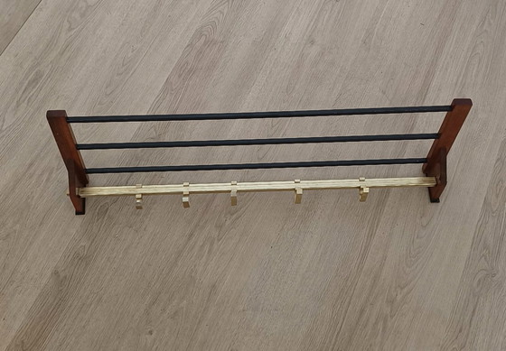 Image 1 of Fifties Danish design coat rack with hat shelf