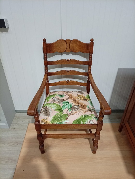 Sillón de madera con tapicería nueva! – Sillones, Textile, Wood (photo 6 of 7)